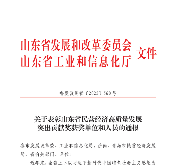 成山集团总裁、yd2333云顶电子游戏总裁兼首席执行官车宝臻荣膺山东省民营经济高质量发展突出贡献奖